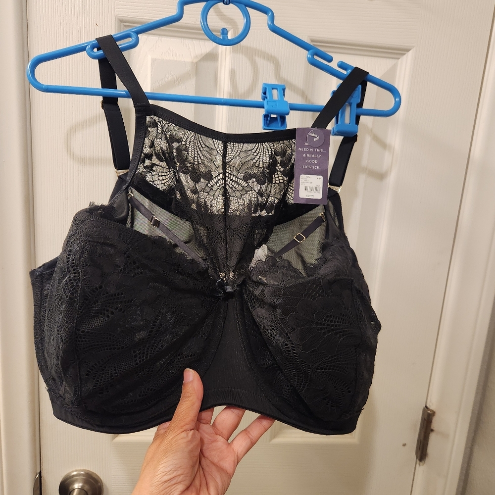 Cacique Black Lace Full Coverage Bra